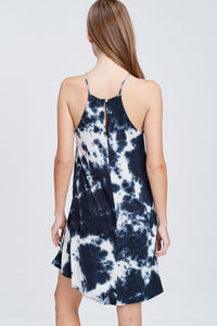 Navy Tie Dye Dress