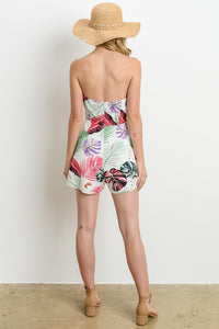 Tropical Strapless Romper