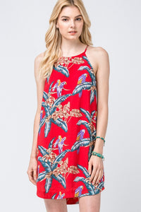 Red Tropical Dress