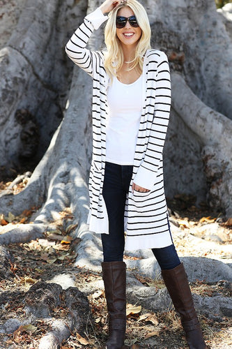 Black & White Stripe Cardigan