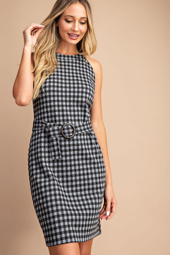 Black Plaid Dress