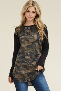 Camo Long Sleeve Top