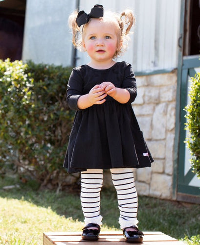 Black & White Stripe Tights