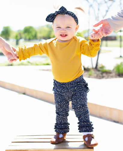 Navy Dots Headband