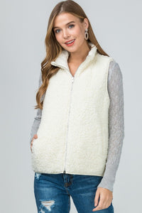 Cream Quilted Vest