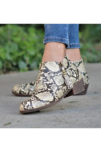 Snakeskin Booties