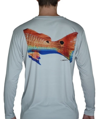 Grey Redfish Dri Fit Shirt