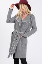 Black Herringbone Cardigan