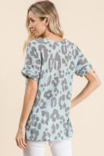 Mint Leopard Top