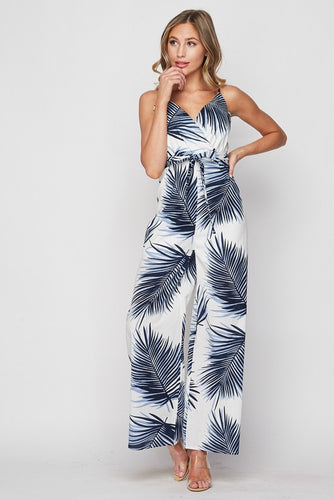 Palm Print Jumpsuit