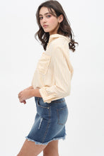 Yellow Stripe Button Down Top