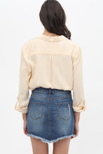 Yellow Stripe Button Down Top