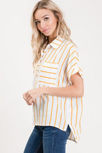 Mustard Stripe Top