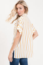 Mustard Stripe Top