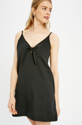 Black Tie Front Dress
