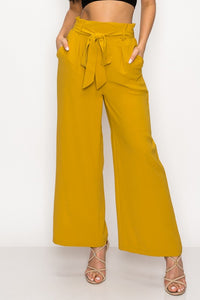 Mustard High-Waist Pants