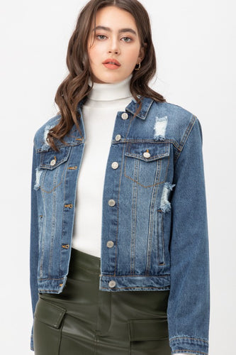 Distressed Denim Jacket