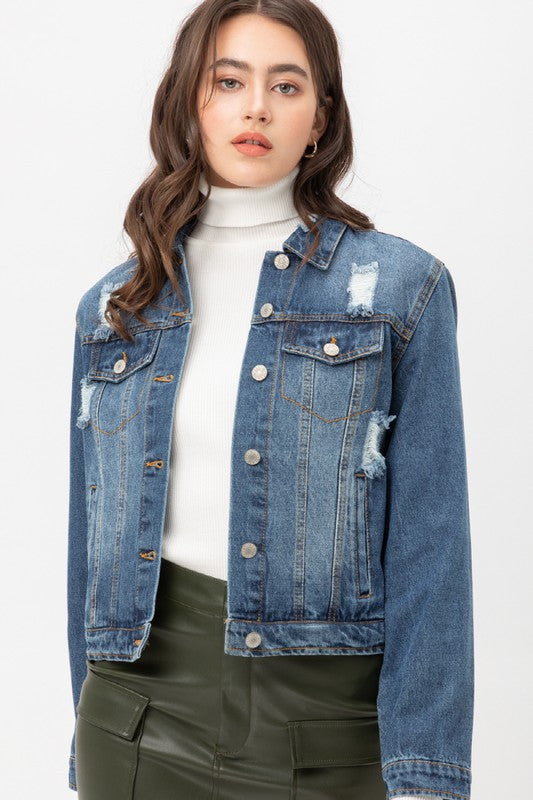 Distressed Denim Jacket