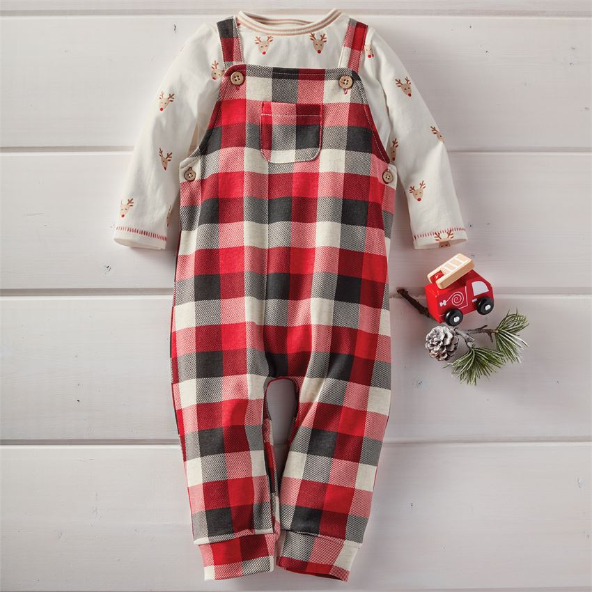 Buffalo Check Overall Set