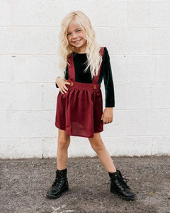 Merlot Suspender Skirt