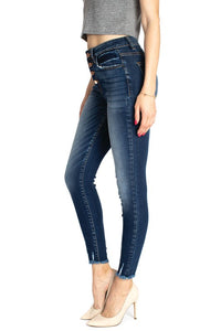 KanCan High Rise Button Fly Skinny Jeans