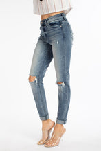 KanCan High Rise Hem Detail Mom Jeans