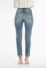 KanCan High Rise Hem Detail Mom Jeans