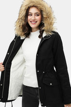 Black Fur Hood Jacket