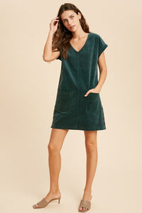 Hunter Green Corduroy Dress