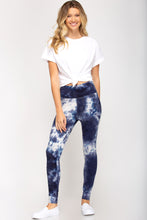 Navy Tie-Dye Leggings