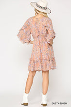 Blush Floral Ruffle Dress
