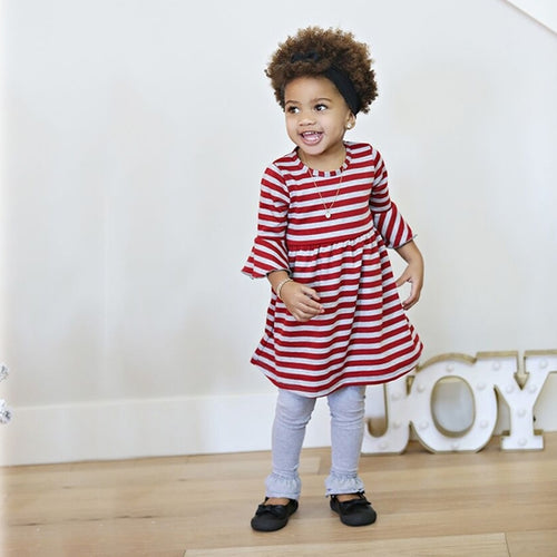 Red Stripe Bell Dress