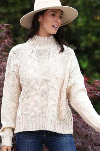 Ivory Cable Knit Sweater