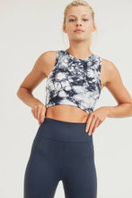 Navy Tie Dye Racerback Bra