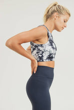 Navy Tie Dye Racerback Bra