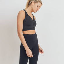 Black Zip Racerback Bra