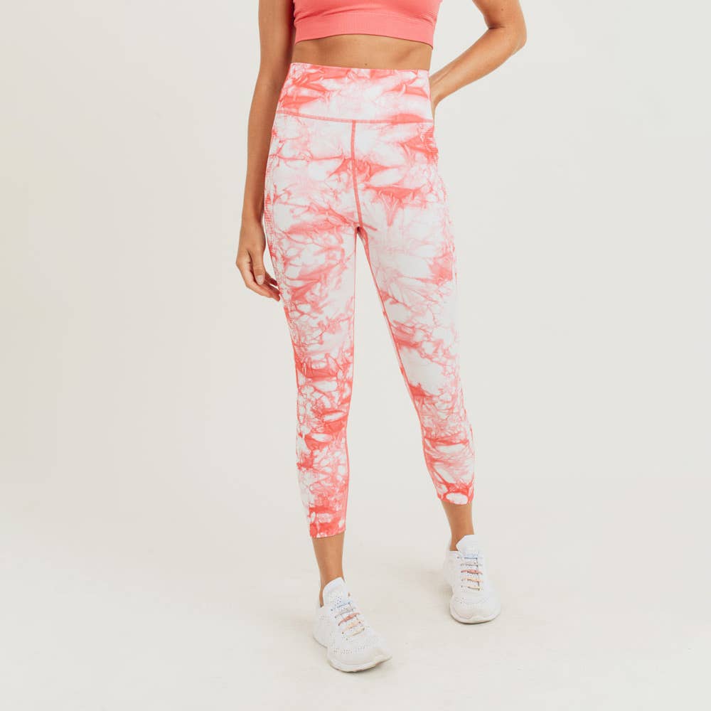 Peach Tie Dye Leggings