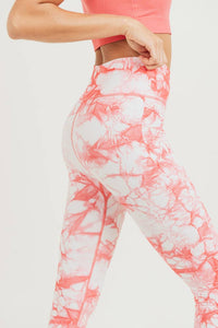 Peach Tie Dye Leggings