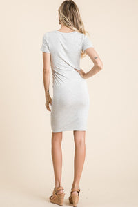 Heather Grey Ruched Dress