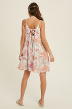 Coral Tie Dye Tiered Dress