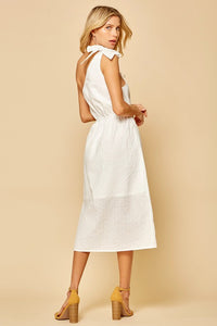 Ivory One Shoulder Midi Dress