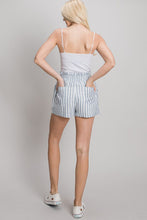 Navy Stripe Paperbag Shorts