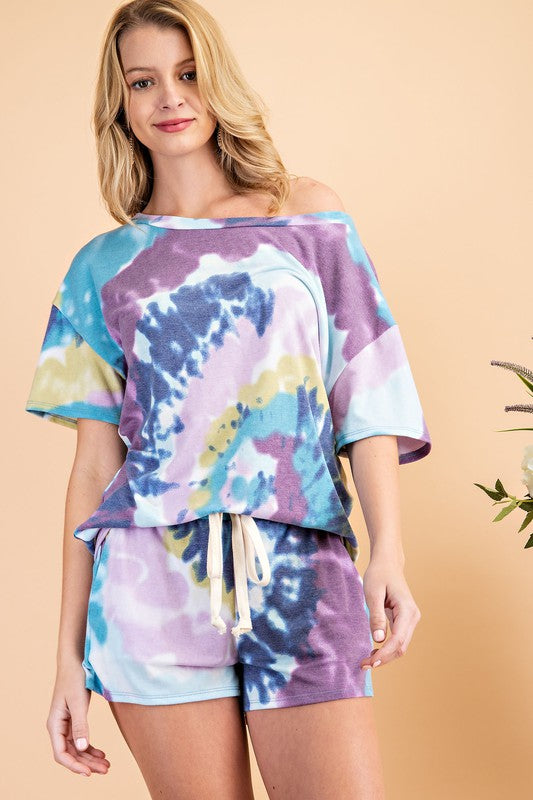 Purple Tie Dye Top