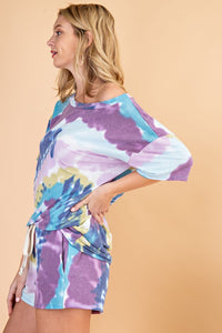 Purple Tie Dye Top