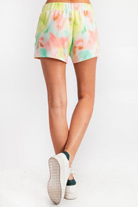 Lime Tie Dye Shorts