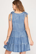 Chambray Tiered Dress