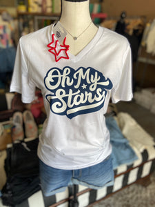 White Oh My Stars Tee