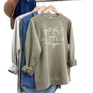 All The Plaid & Pumpkin Sweatshirt