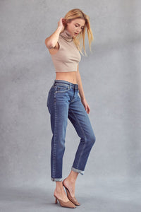 Kancan Dark Wash Boyfriend Jeans