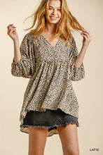 Latte Animal Babydoll Top